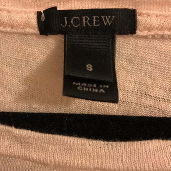 NWOT j.crew pink striped tee sz small - Picture 2 of 3